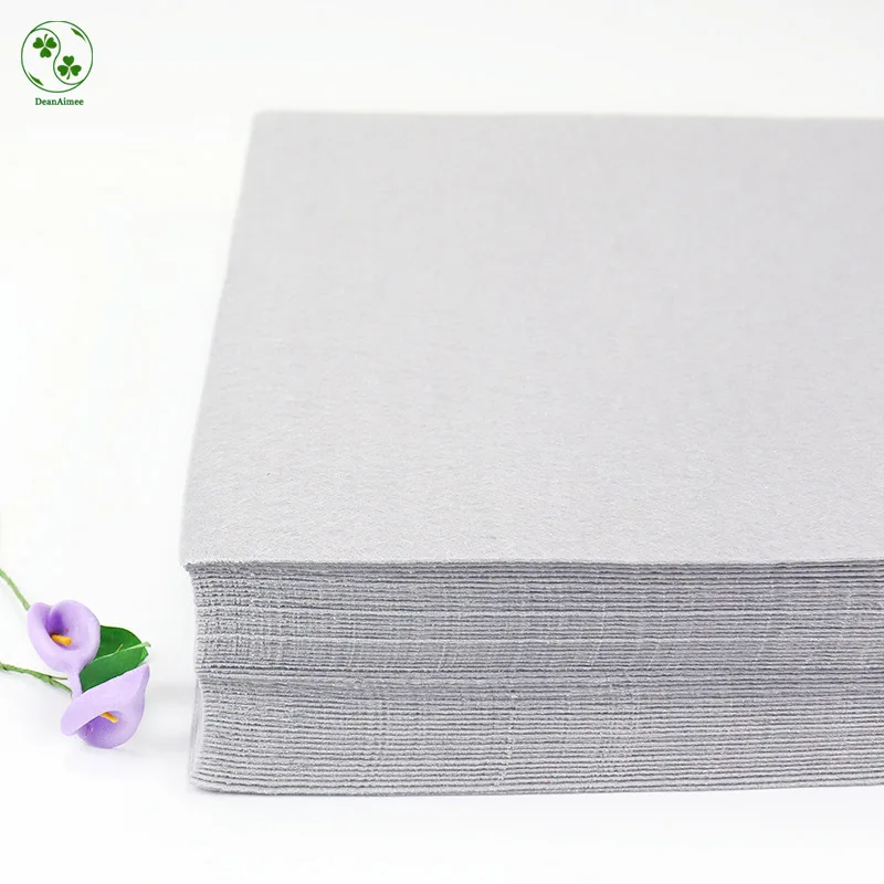 

Light Grey Color DIY Fabric Felt Sheet 30X30CM Pure Colour 1mm Thick Plain Felt Pack Handmade Sewing Squares Nonwoven Patchwork