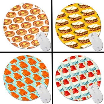 

congsipad cute Gourmet Food New Small Size Round Mouse Pad Non-Skid Rubber Pad for PC laptop mousepads suit for fashion girl