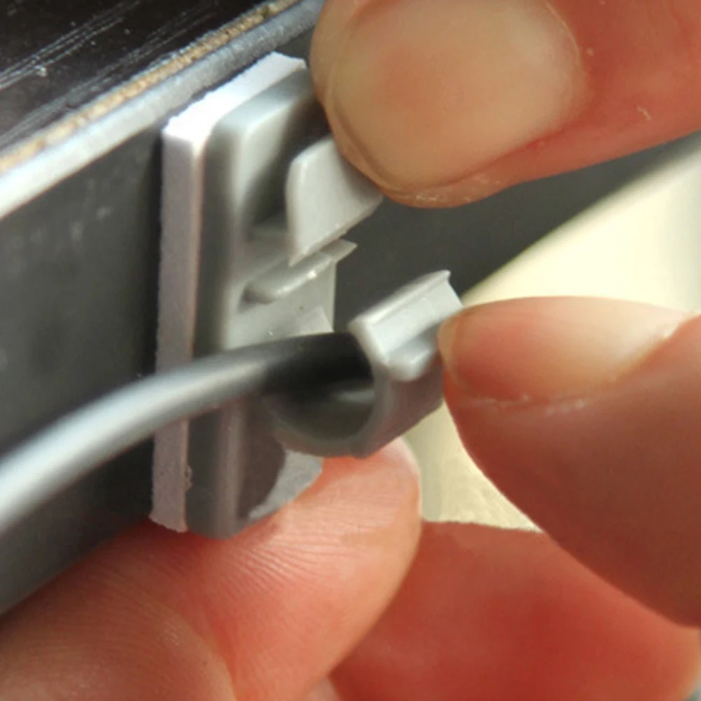 Провода зажимы Провода управление Кабельный органайзер для проводов держатели клейкий провод зажим пластик бытовой