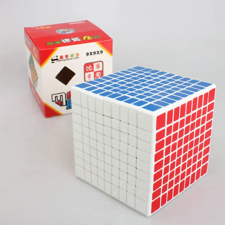 Shengshou 9 слоев Cubo Magico черный/белый Скорость куб головоломка обучающая игрушка подарок идея Прямая