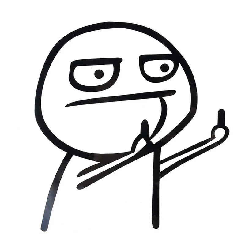 

1Pcs Cartoon Middle Finger Car Sticker Reflective Vinyl Motorcycle Decal 15*13.7cm