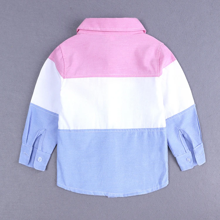 B 2pcs set long sleeve shirt turn down collar jeans (3)