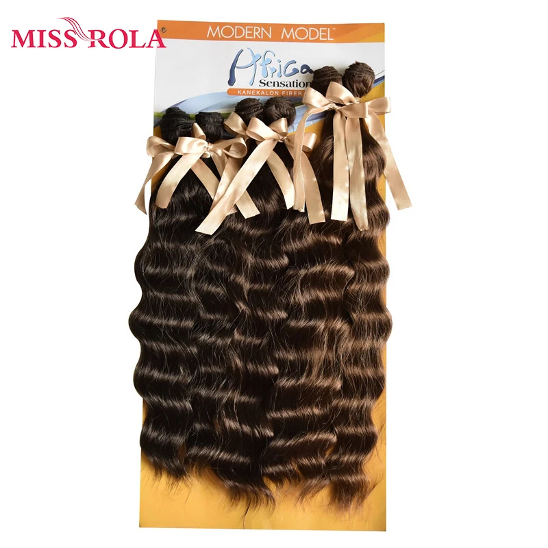 Длинные волнистые волосы Miss Rola 2 # 6 комплектов в комплекте синтетические для