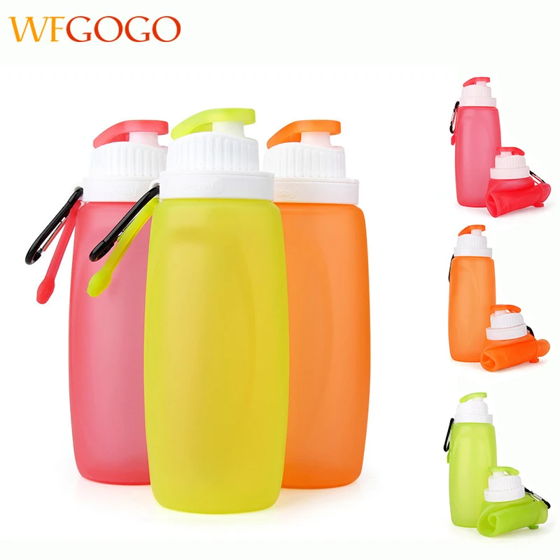 

WFGOGO Collapsible Water Bottle Silicone Outdoor Water Canteen BPA,Parents And Children For Trip Camping Cycling Fishing Sports
