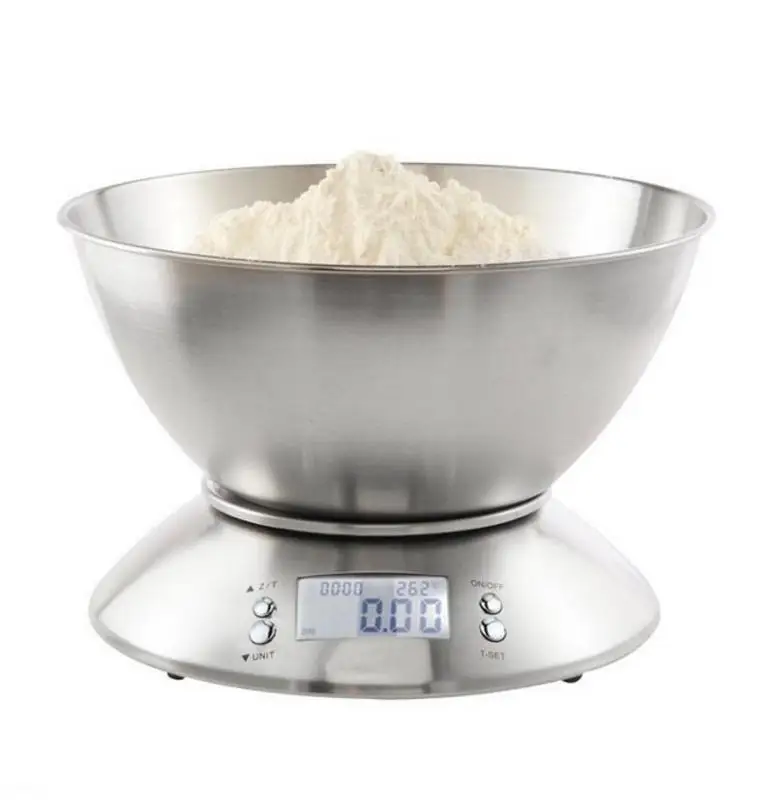  Stainless Digital Electronic Food Balance Cuisine Precision Kitchen Food Scales with Bowl 5kg 1g Co - 32996350274