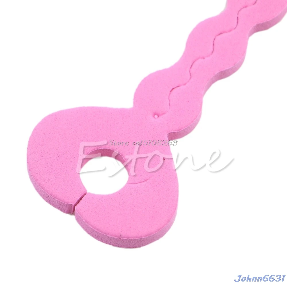 6 шт. Мода Губка Спираль Кудри Ролик DIY салон инструмент розовые мягкие волосы бигуди Новый # y207e # Лидер продаж