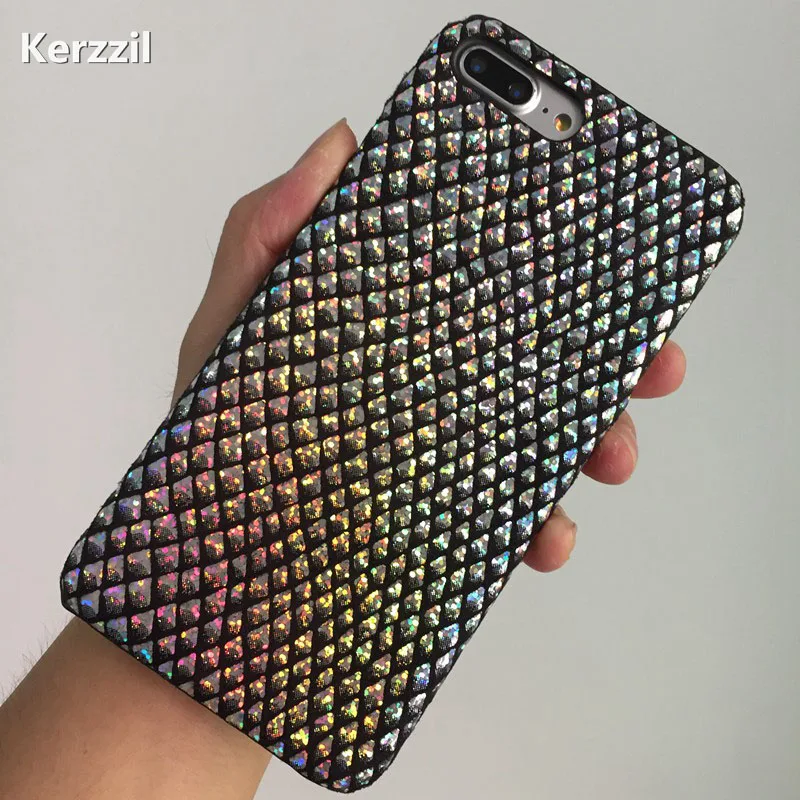 Чехол Kerzzil Bling Shining Fish для iphone 8 цветной Жесткий iPhone 7 6 6S Plus Роскошный чехол телефона