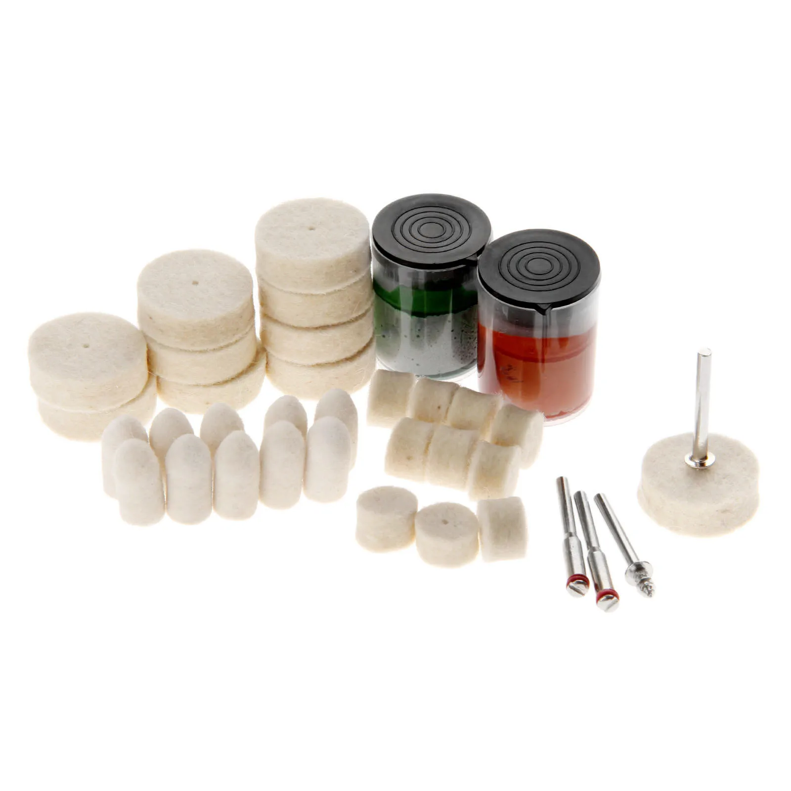 36Pcs Dremel Accessories Polishing Pad Soft Felt Buffing Burr Polishing