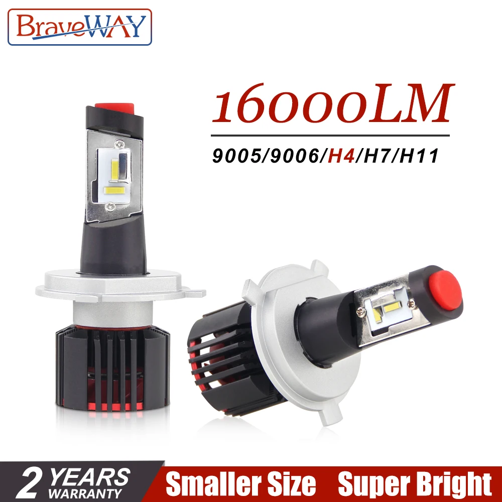 

BraveWay LED Bulb H4 H7 H11 LED Lamps for Cars Light Bulbs for Lenses Lamp for Auto Light 9005 9006 HB3 HB4 H8 H4 LED Headlight