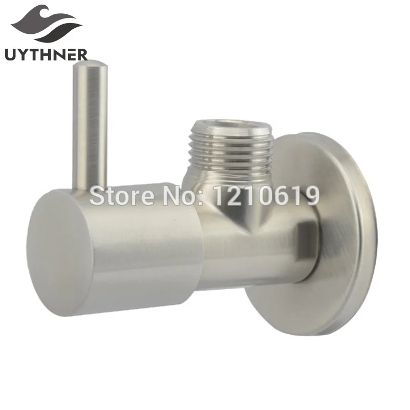 

Uythner Newly US Free Shipping Modern Simple Stainless Steel Angle Valve Water Filling Valve Brushed Nickle