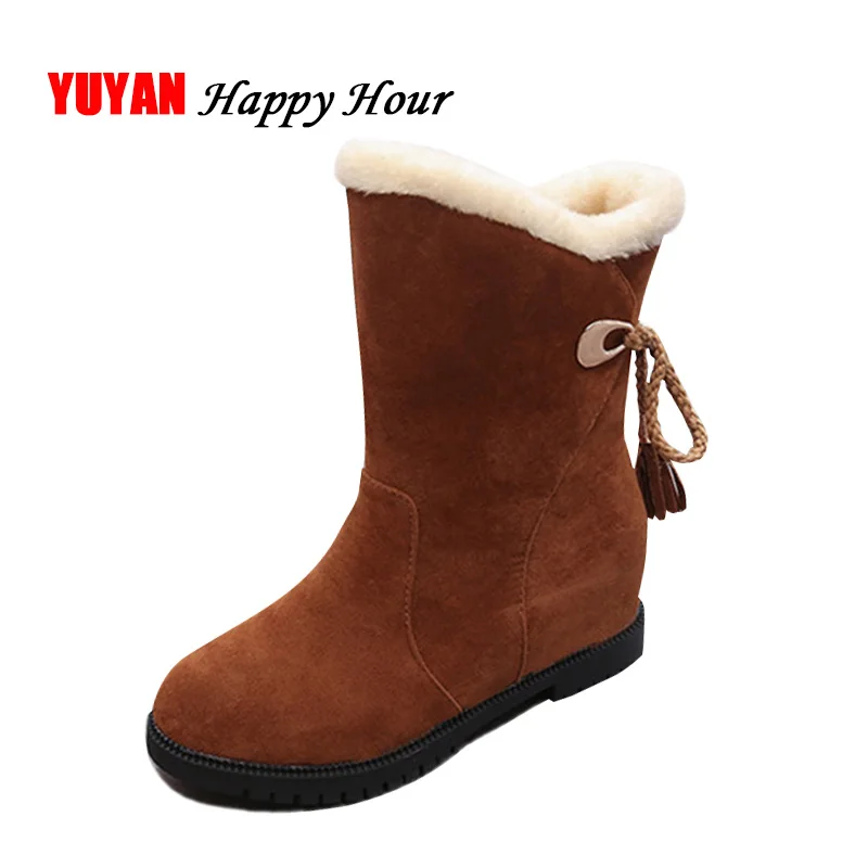 

2018 Winter Snow Boots Women Warm Plush Winter Shoes Non-slip Women's Boots Sweet Ladies Brand Ankle Botas A160