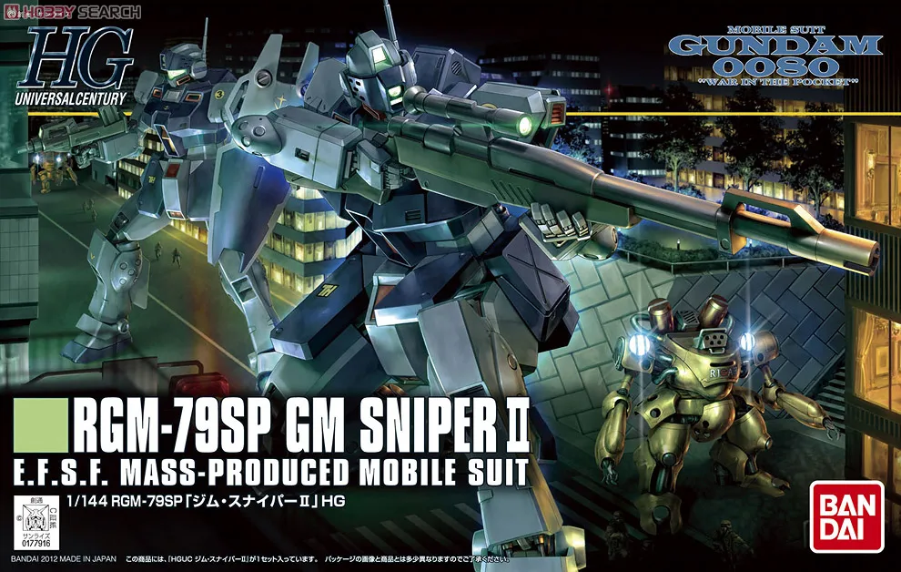 Bandai Gundam HGUC 1/144 146 GM снайперская II мобильный костюм Сборная модель наборы