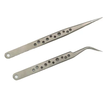 Cheap Electronics Industrial Tweezers Anti-static Curved Straight Tip Precision Stainless Forceps Phone Repair Hand Tools Sets 100set