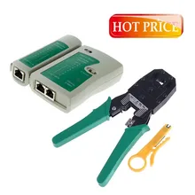 Горячая Портативный RJ45 RJ11 RJ12 жильный кабель Обжимные Щипцы Резка зачистки ПК сети Ручные плоскогубцы и кабельный тестер