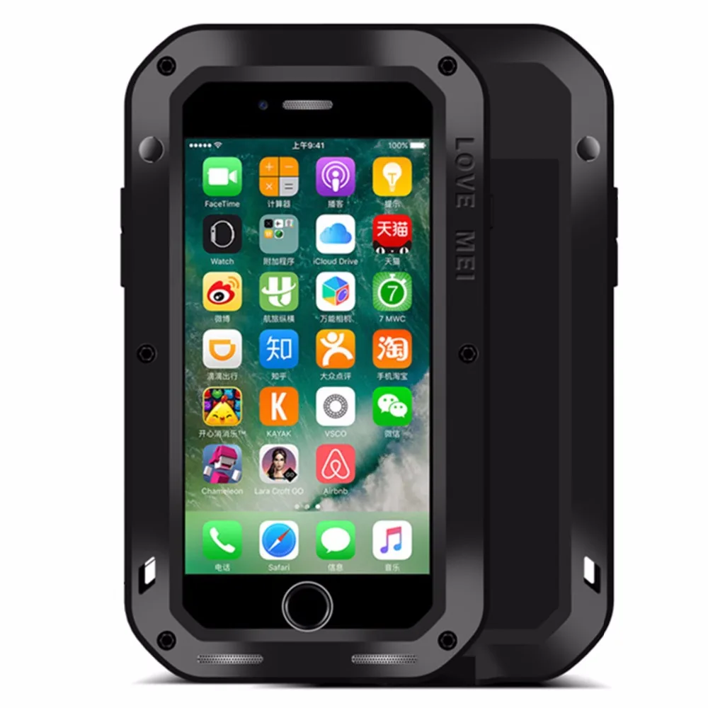 imágenes para Metal de aluminio Caja de la Armadura Para el iphone 7 Plus 6 6 S Plus 5 5S SÍ Hybrid A Prueba de Golpes A Prueba de agua Cubierta de la Caja Del Teléfono de lujo Gorila vidrio imágenes para Metal de aluminio Caja de la Armadura Para el iphone 7 Plus 6 6 S Plus 5 5S SÍ Hybrid A Prueba de Golpes A Prueba de agua Cubierta de la Caja Del Teléfono de lujo Gorila vidrio