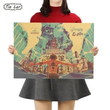 TIE LER one piece Ace плакат мультяшный комикс крафт-бумага кафе бар Домашний Декор Картина Настенная Наклейка 50,5x35 см