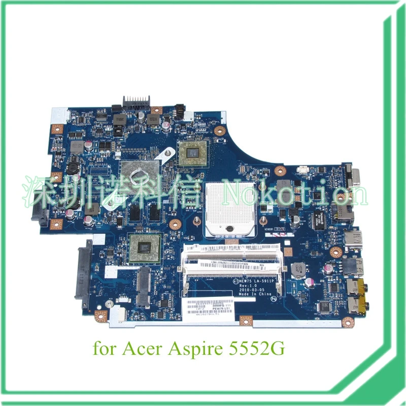 NOKOTION MBWMJ02001 MBPUS02001 MBWVE02001 Main board For acer aspire 5552g Laptop Motherboard NEW75 LA 5911P free cpu works|new75 la-5911p|motherboard for acer aspireacer aspire new75 - AliExpress