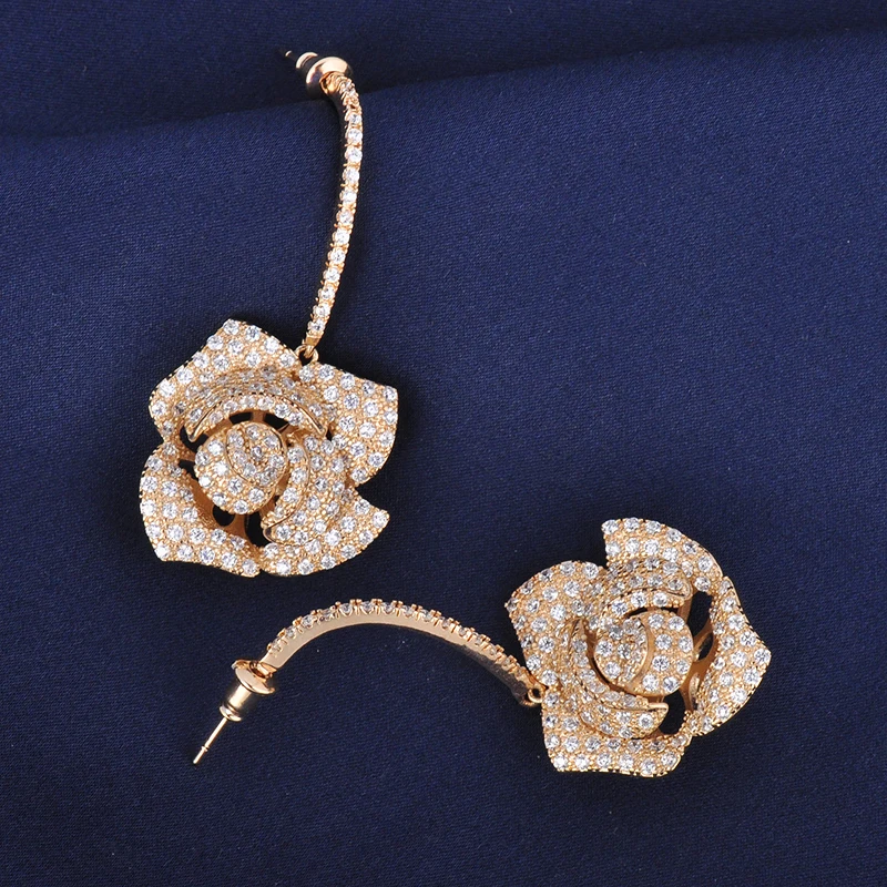 GAOLA розовое золото цвет Висячие серьги, отличный дизайн, AAA кубический цирконий мода лучшее качество GLE4642