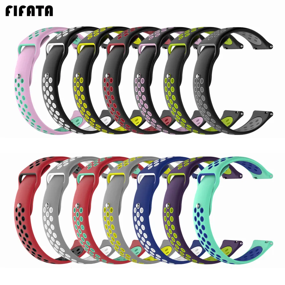 

FIFATA 18mm Smart Watch Band Silicone Strap For Huawei Watch1/Honor S1/Fit/B5 Replacement Bracelet For Fossil Gen 4 Q Venture HR