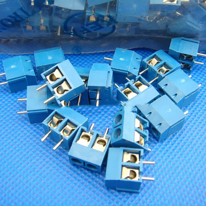 20 шт. 2 контакта 3 винт зеленая синяя Клеммная колодка PCB коннектор 5 мм