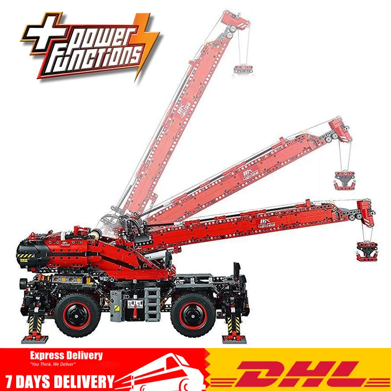 

Compatible LegoINGly 42082 Lepin 20085 Technic 2 In 1 The Rough Terrain Crane Set Power Function Buidling Blocks Bricks Toys