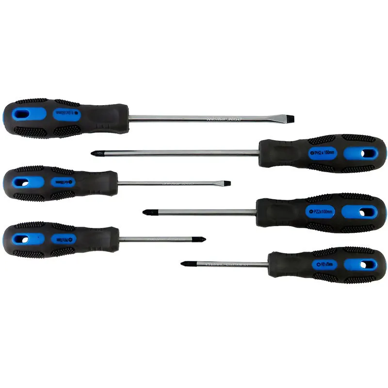 6pcs/set Pozidriv Slotted Phillips Screwdriver Set Multi function