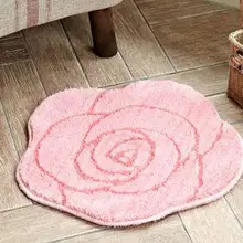 500*500 мм Роза ковер в коридор пастырской коврик для душевой моющийся, напольный ковер