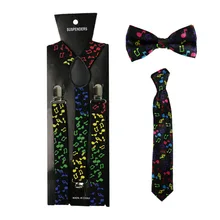 HUOBAO красочные нот подтяжки бабочка шеи галстук набор для женщин мужчин подтяжки Эластичные подтяжки