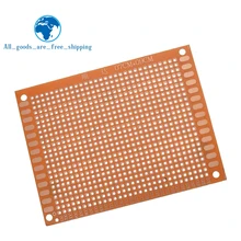 7x9 7*9 см Односторонний Прототип PCB Универсальный макет доска экспериментальная бакелитовая медная пластина схема плата желтый