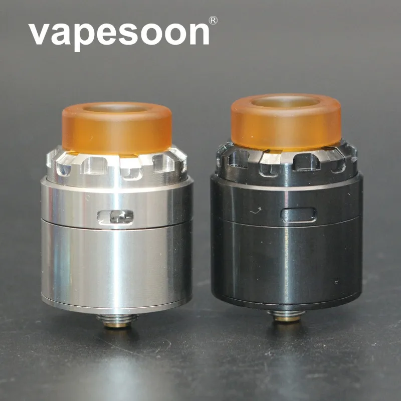 

Vapesoon Reload X Style RDA 24mm With BF Pin Rebuildable Dripping Atomizer Top Airflow Design For Squonk BF Mod Black&Sliver