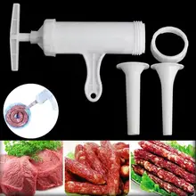 Пластиковый колбасный шприц наполнитель для мяса ручной колбасный шприц Наполнитель& мелкая/грубая Воронка Salami Maker кухонная машина