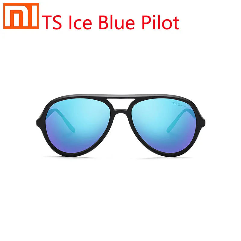 Xiaomi TS ice blue Авиатор солнцезащитные очки поляризационные линзы большая оправа дизайн интегрированная носовая накладка дизайн разноцветный Ледяной Синий объектив