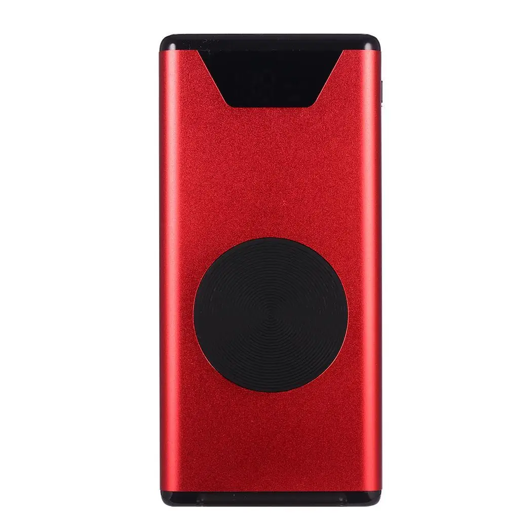 

QI Wireless Charger For iPhone Samsung 30000mah Power Bank External Battery Bank Built-in Wireless Charger Powerbank Portable