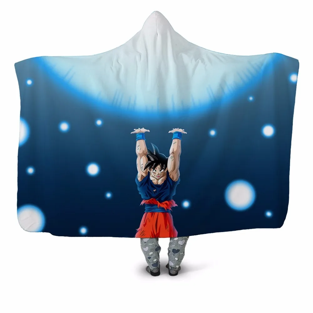 Magic Dragon Ball 3d Printed Plush Hooded Blanket For Adults Children Warm Wearable Fleece Throw Home Office Washable | Дом и сад