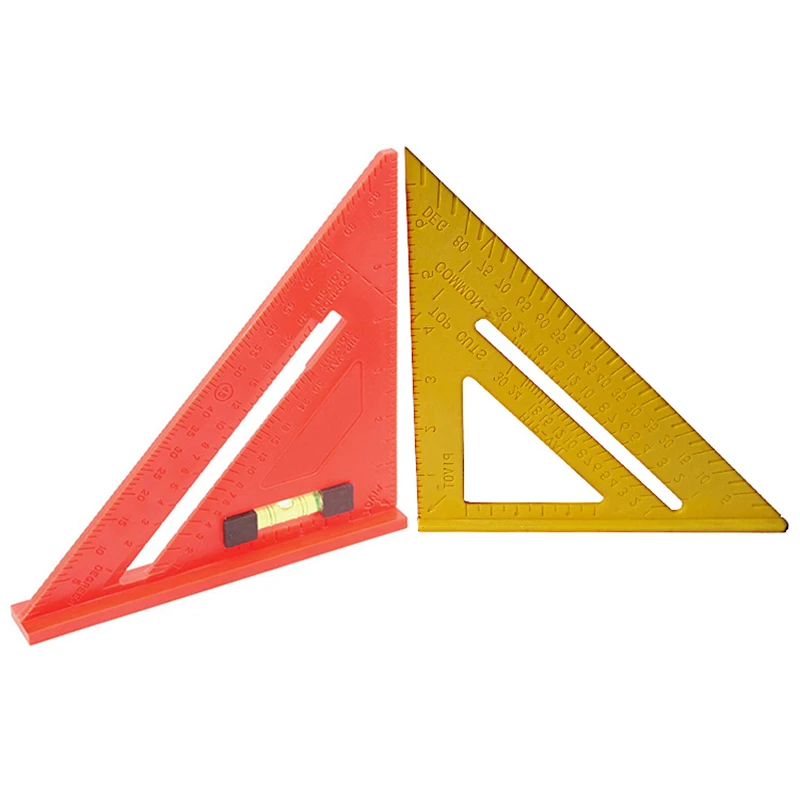 7 дюймов точность Треугольники правитель Многофункциональный правый угол линейка; Деревообработка правитель 45 градусов 90 градусов