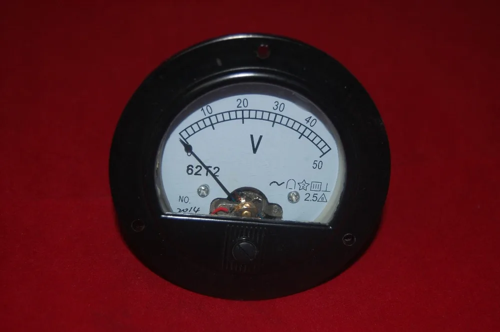 1pc AC 0 50V ROUND Analog Voltmeter Panel Voltage Meter Diameter 90mm