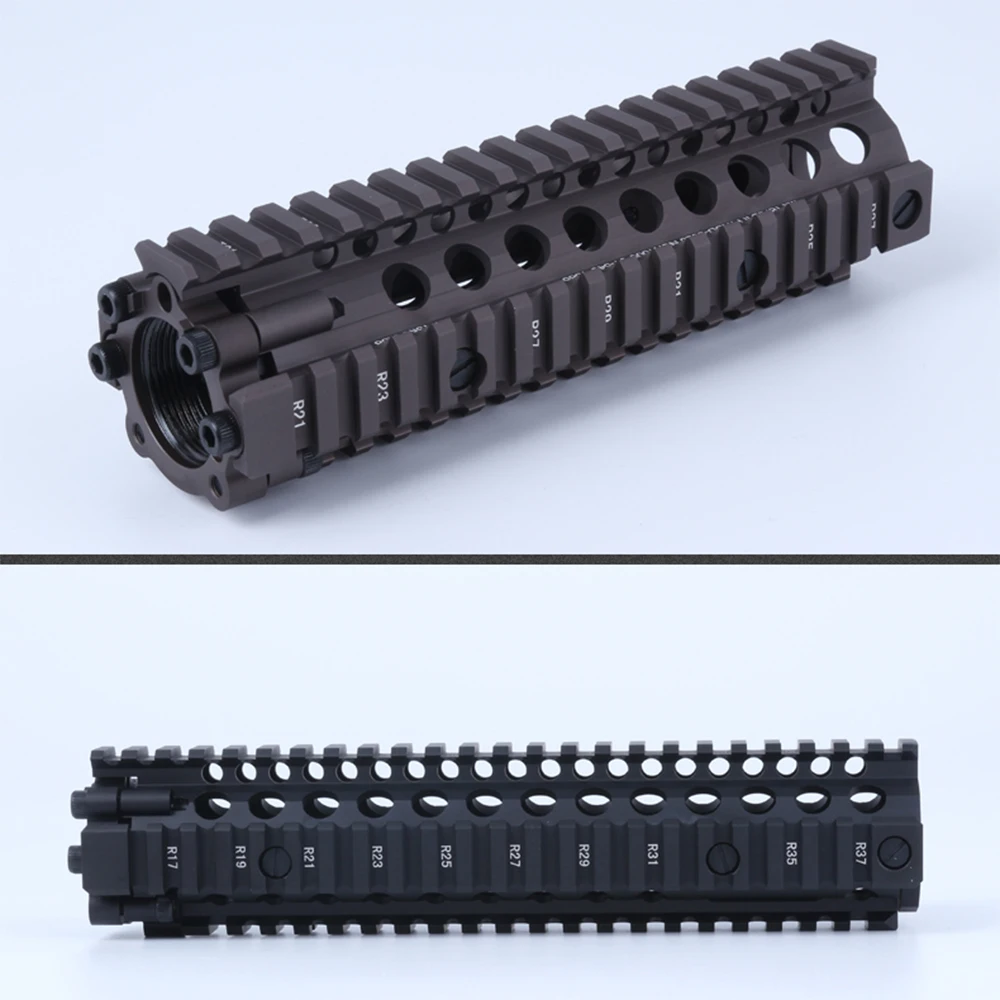 Алюминиевое жесткое пальто анодированное MK18 RISII " 9" 1" страйкбол Handguard черный CB тактический рельс для AR AEG страйкбол M4A1 Пейнтбол