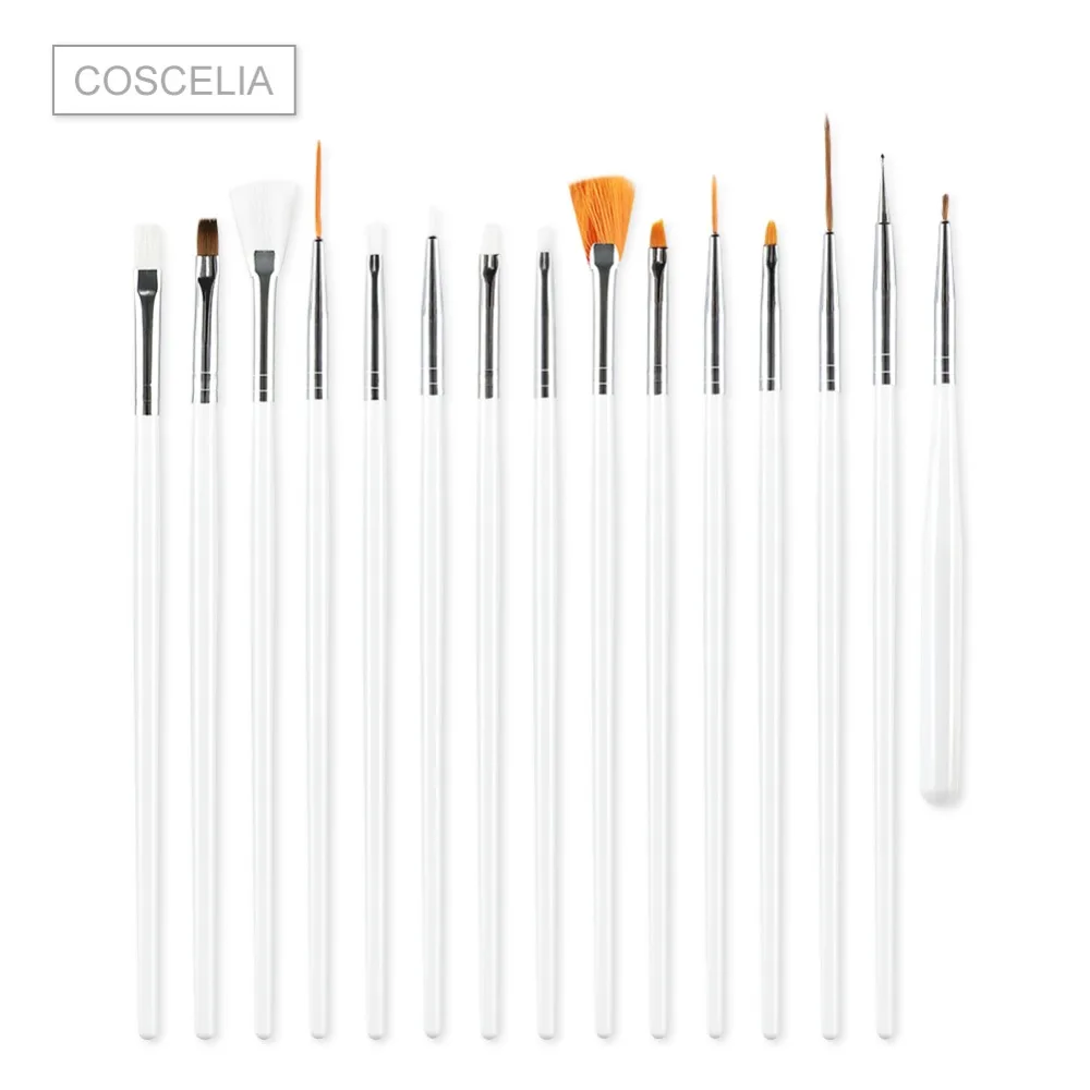 COSCELIA Nail Print Pen Acrylic Nail Kit Art Set UV Gel Brush Nail Art Brushes For Manicure Tool For Nails Tools