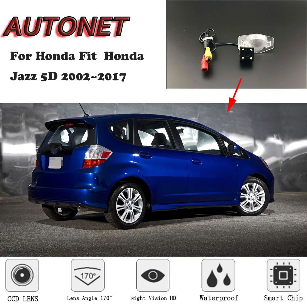 AUTONET HD камера заднего вида ночного видения для Honda Fit Honda Jazz 5D 2002~ CCD/камера для номерного знака