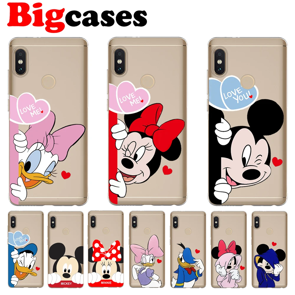 

Soft TPU Fundas For Xiaomi Redmi 5 Plus 6 6A Note 4 4X 6 Pro Case Cover Silicone Capa Mickey Minnie Mouse Coque Phone Back Shell