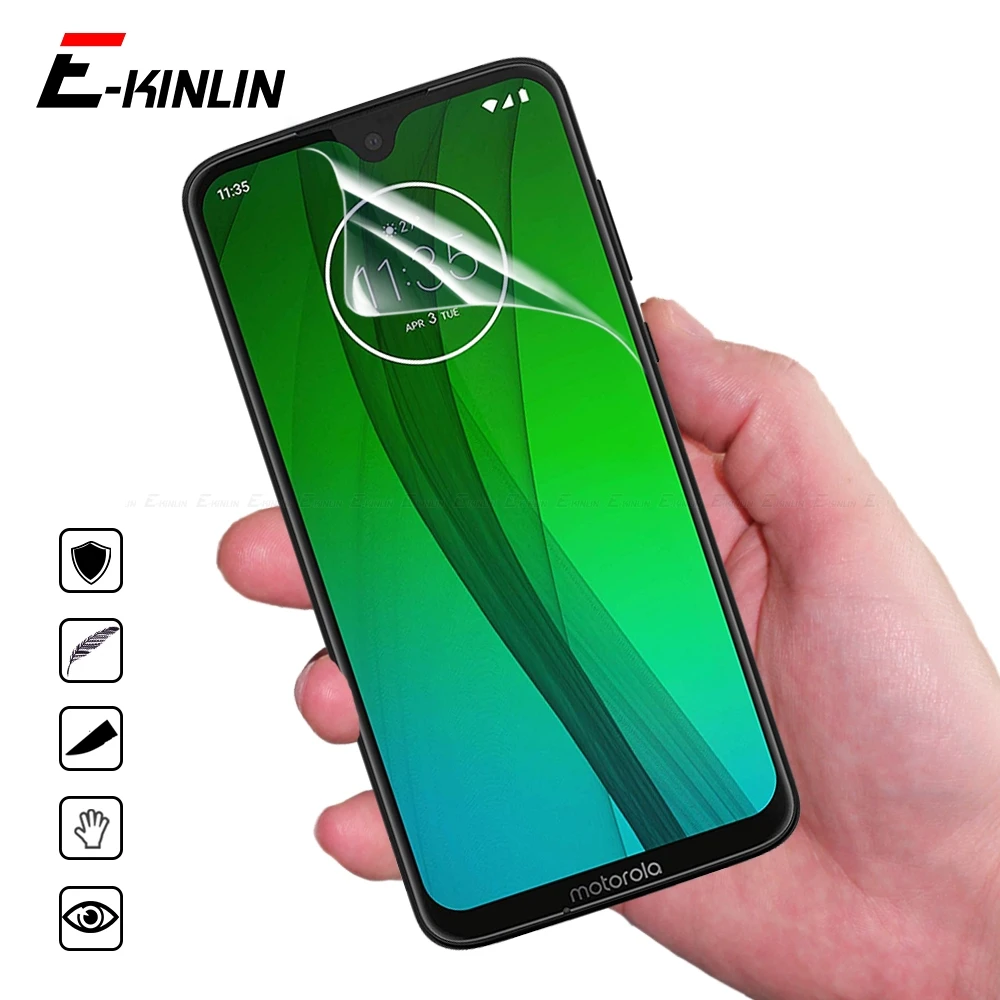 

2pcs/lot Nano Explosion Proof Clear Glossy Screen Protector For Motorola Moto G7 G6 E5 Plus One P30 Play Soft Protective Film