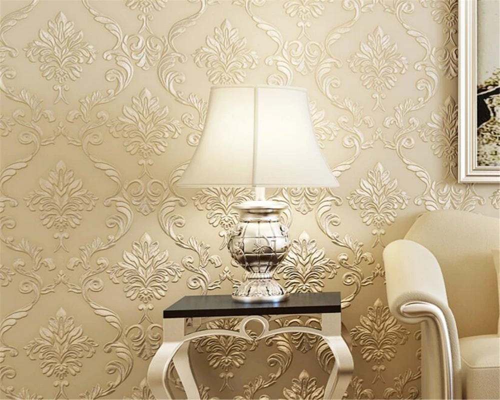 Beibehang Mewah Eropa Damaskus 3D Presisi Bukan Tenunan 3D Wallpaper Beibehang Mewah Eropa Damaskus 3D Presisi Bukan Tenunan 3D Wallpaper