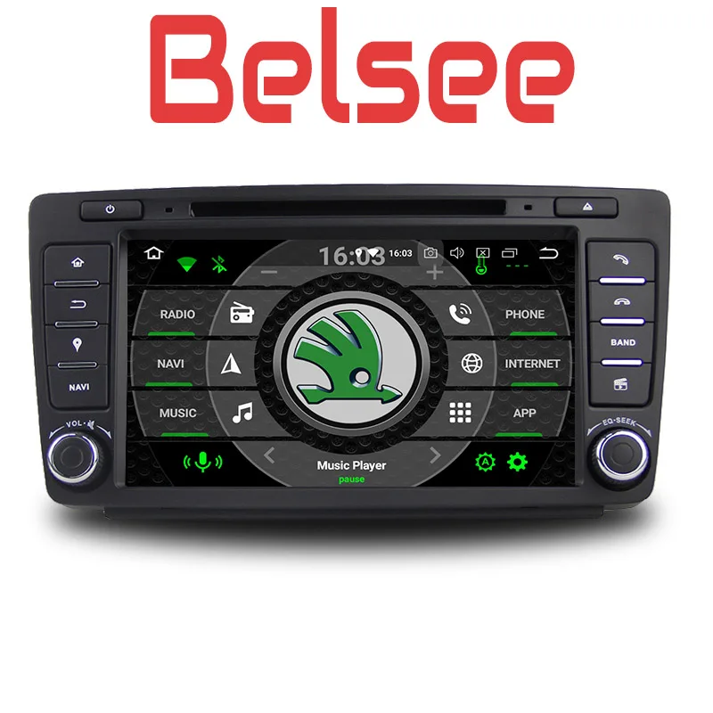 

Belsee for Skoda Octavia Android 8.0 Head Unit DVD Player GPS Navigation Autoradio Octa Core Ram 4G+32GB Touch Screen Radio DAB