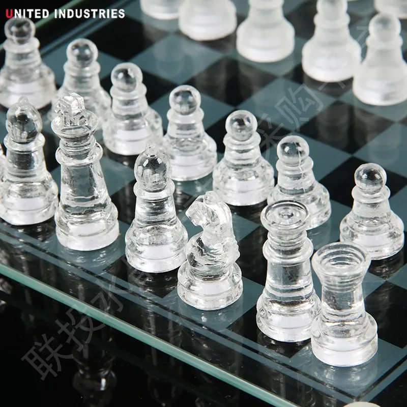 20x20&25x25&35x35cm Glass Chess Pieces New Solid Glass High quality Nice Gift Chess Checker Educational International