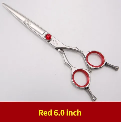 Fenice качественные ножницы для ухода за домашними животными прямые ножницы из нержавеющей стали японские 440C Размер 6,0 дюйма - Цвет: red