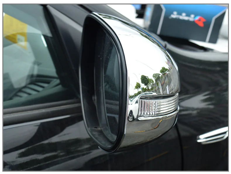 Для Mitsubishi Outlander 2013 ABS Хромированная углеродная печать заднего вида крыло зеркало заднего вида наклейка отделка
