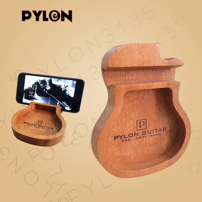

Pylon Guitar Wooden Guitar-Shape Cell Phone/ Mobile Phone Stand Holder