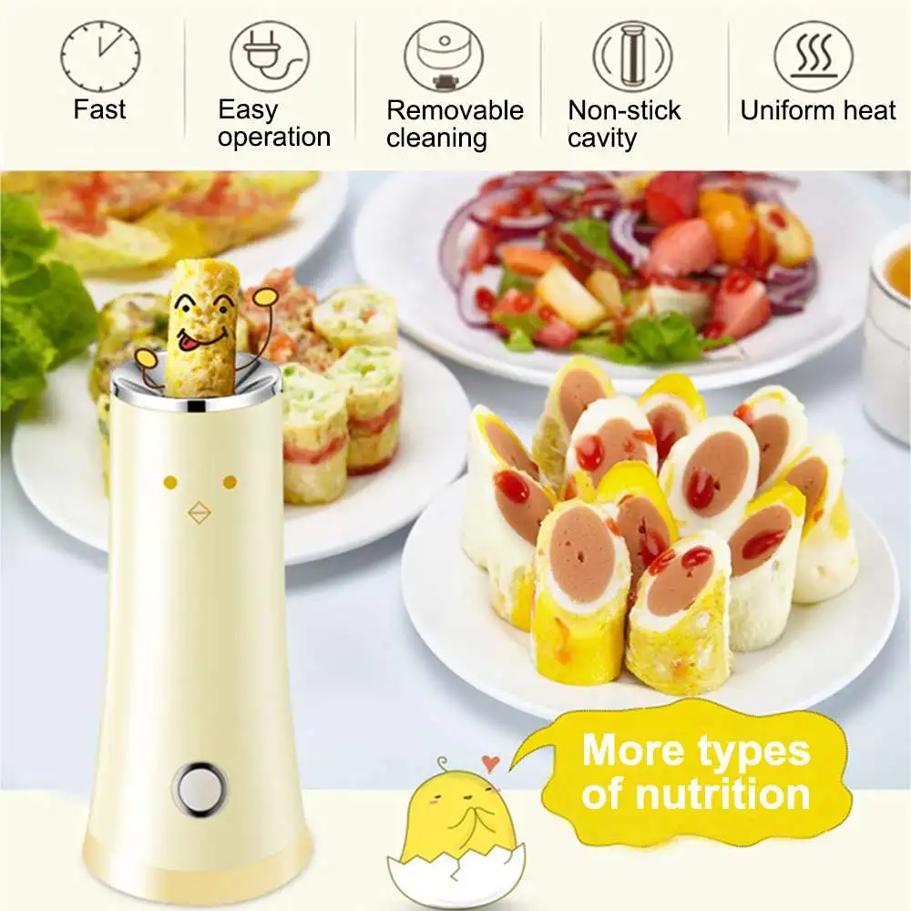 

220V Electric Egg Roll Machine DIY Breakfast Machine Egg Cup Automatic Rising Egg Roll Maker Omelette Master Sausage Machine