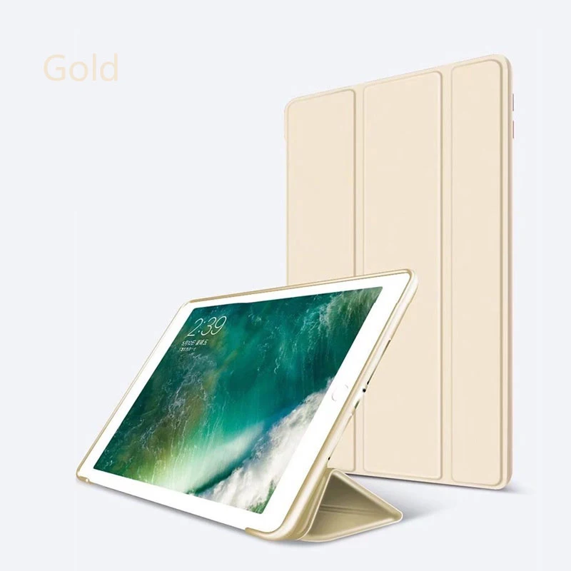 

For iPad Pro 9.7 Case PU Leather Cases iPad Pro 9.7 2016 Cover Silicone Sleep/Wake Up Smart Soft Back Trifold Stand Auto Fundas