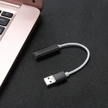 HIPERDERAL USB внешняя звуковая карта конвертер USB к разъему 3,5 мм адаптер стерео адаптер микрофон Звуковая карта для PS3 PC 19Feb13